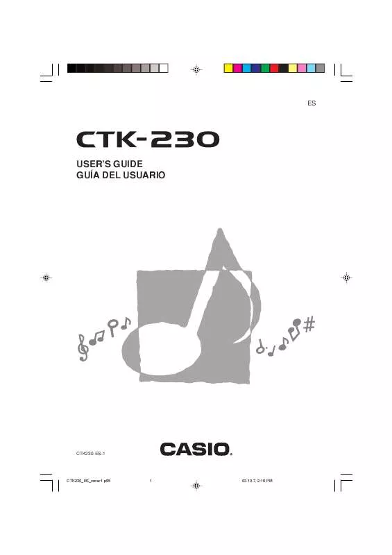 Mode d'emploi CASIO CTK-230