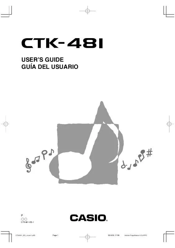 Mode d'emploi CASIO CTK-481