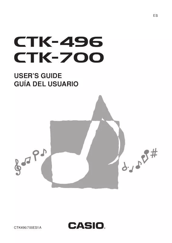 Mode d'emploi CASIO CTK-496