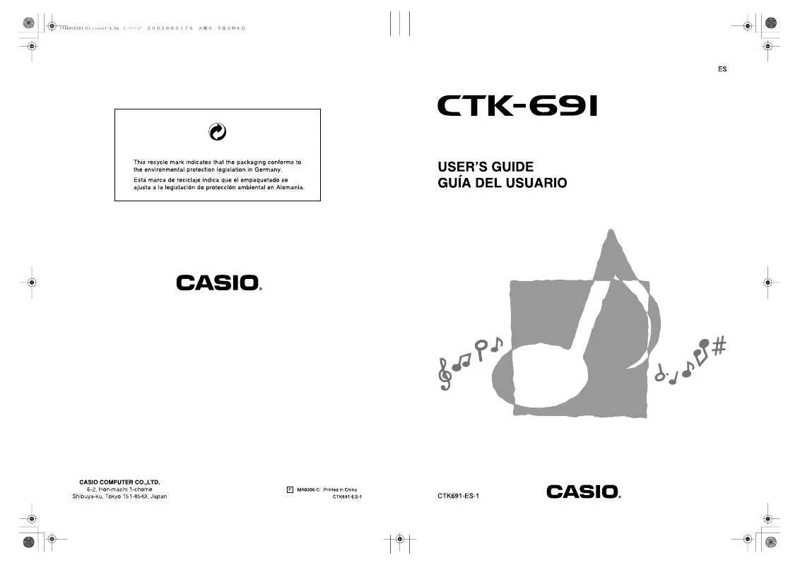 Mode d'emploi CASIO CTK-691