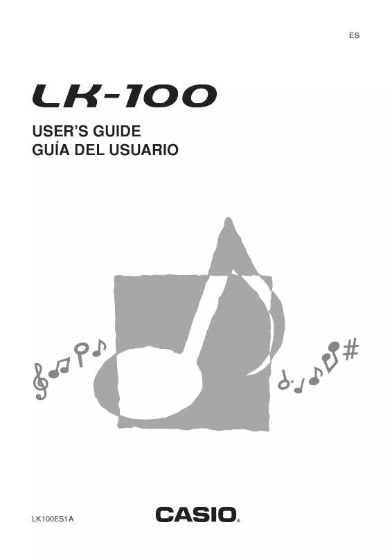 Mode d'emploi CASIO LK-100