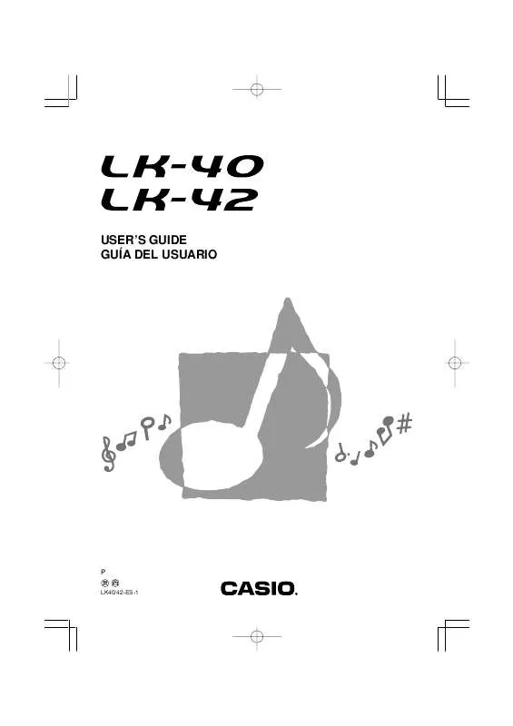 Mode d'emploi CASIO LK-42