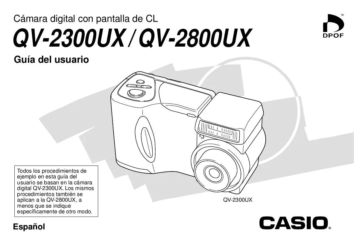 Mode d'emploi CASIO QV-2800UX