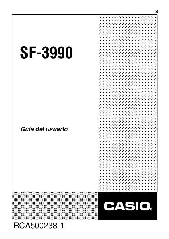 Mode d'emploi CASIO SF-3990