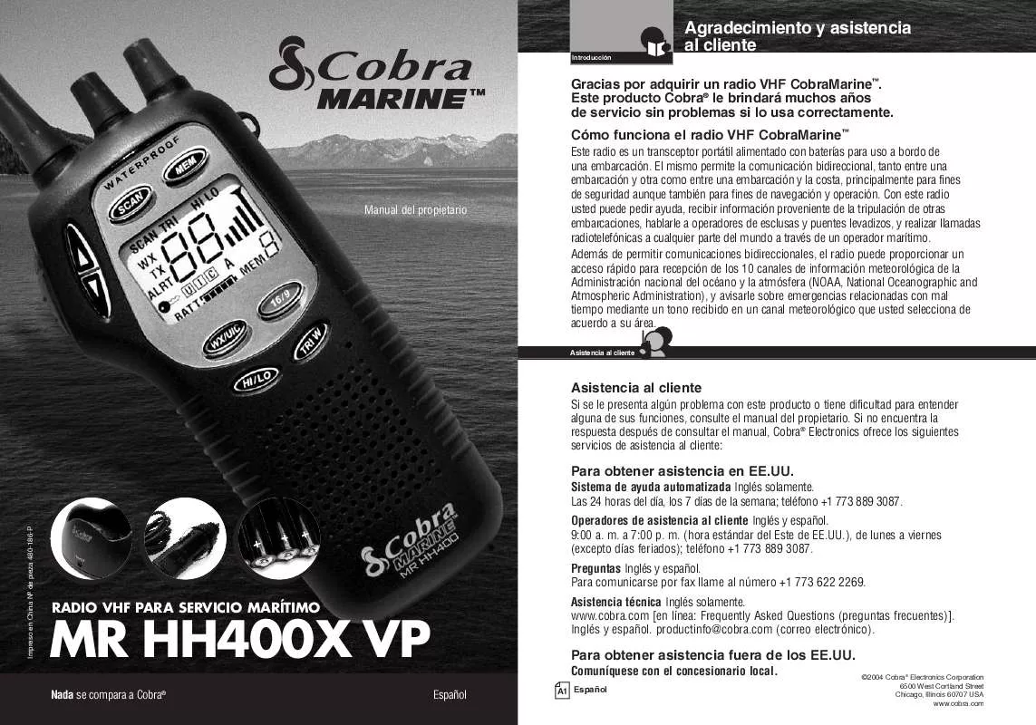 Mode d'emploi COBRA MR HH400 XVP